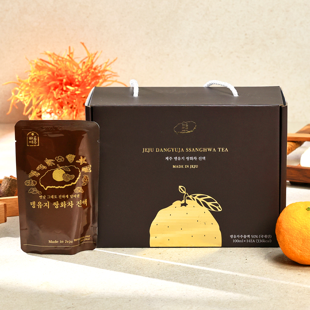 하루제주 국산 수제 쌍화진액 쌍화차 전통 유자 한방차  100ml 28포