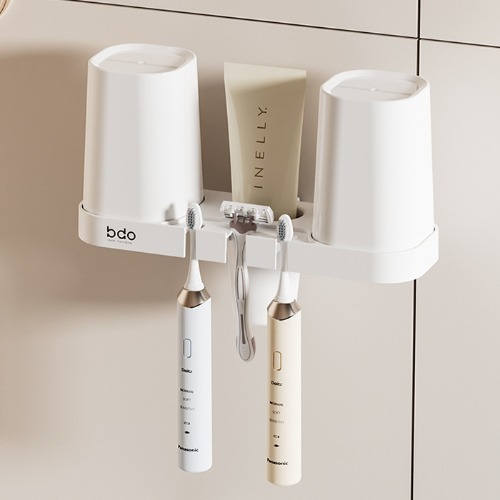 커플 칫솔치약꽂이 양치컵세트