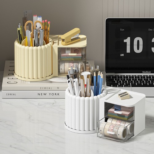 360도 회전형 화장품 화장대 메이크업 서랍 수납함