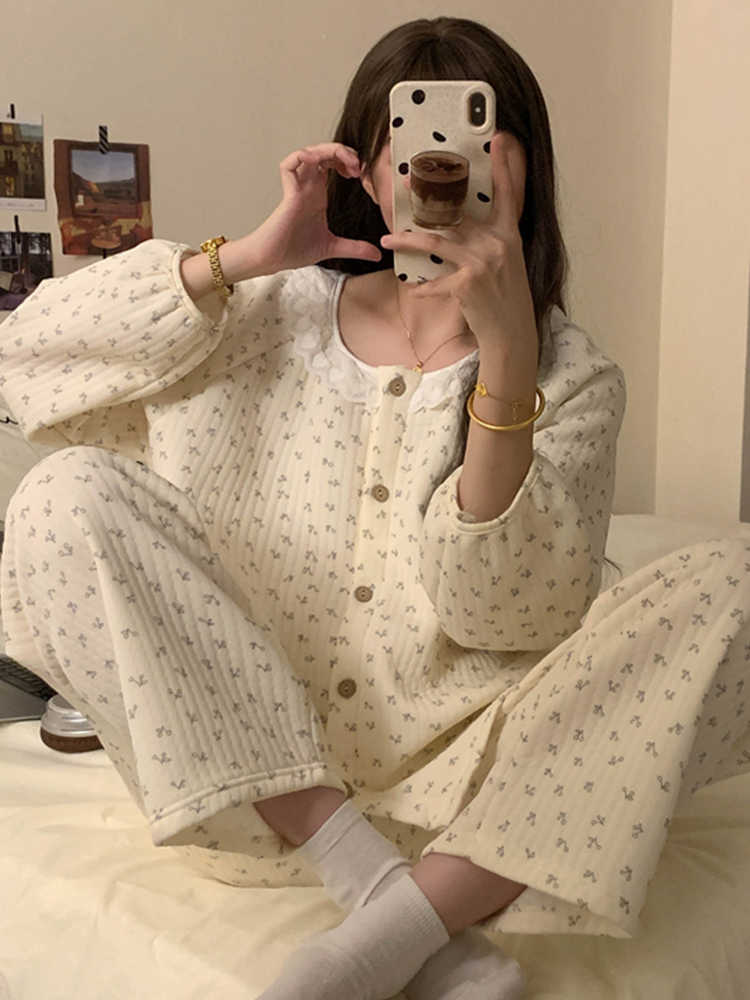 포근하게 꿀잠 누빔 파자마세트