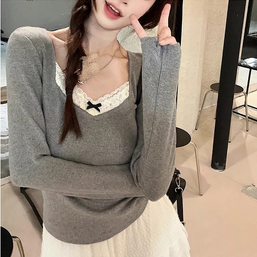 쏘큐티 레이스리본 도톰니트