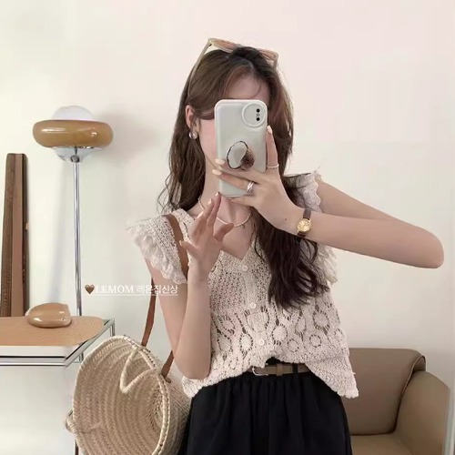 바람송송 크로셰 내츄럴가디건