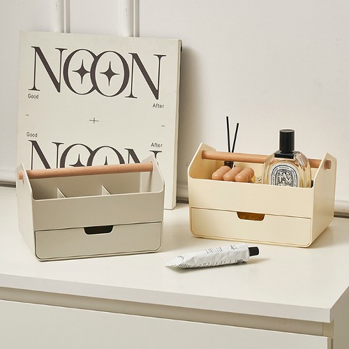 손잡이 데스크 오거나이저 화장대 정리함 욕실 수납함