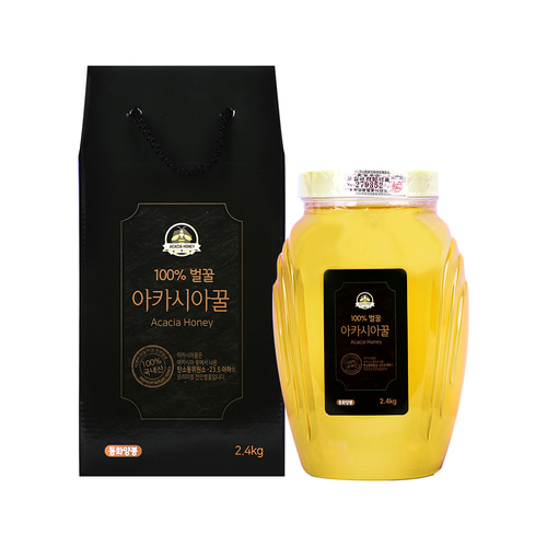 100프로 벌꿀 아카시아꿀 2,4kg