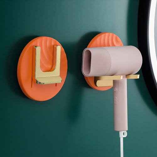 물결 무타공 헤어드라이기 거치대