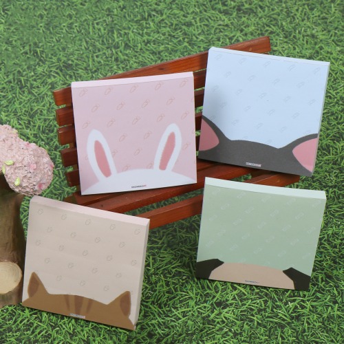 피카부 애니멀 떡메모지