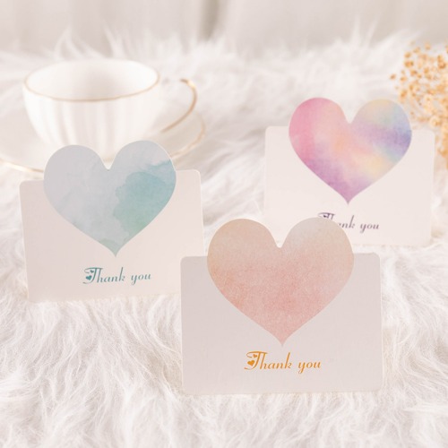 하트 미니카드 3개세트