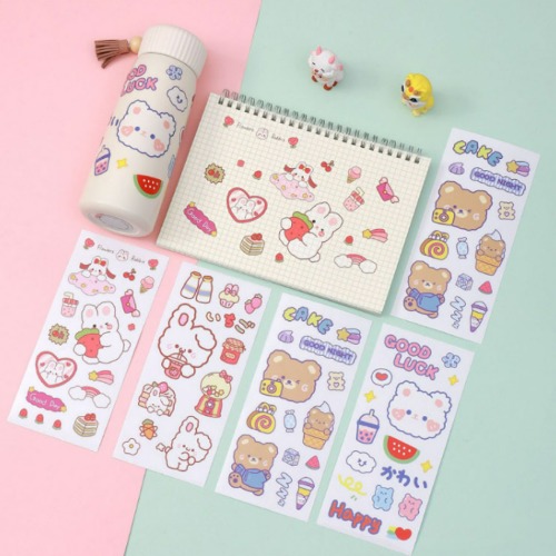 텀블러 다이어리 꾸미기 방수스티커 8p 풀세트