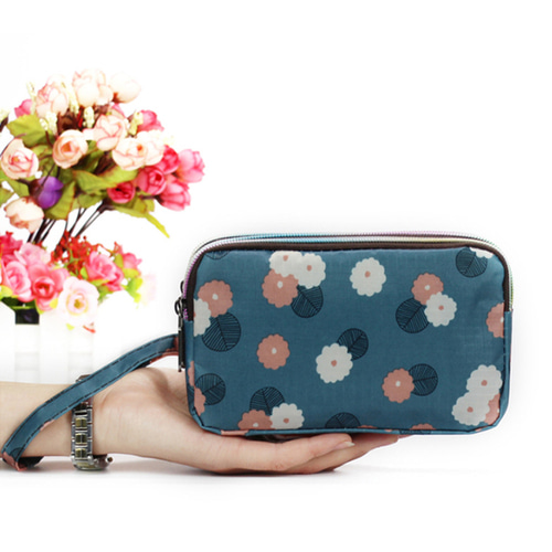 3중지퍼 미니 핸드백