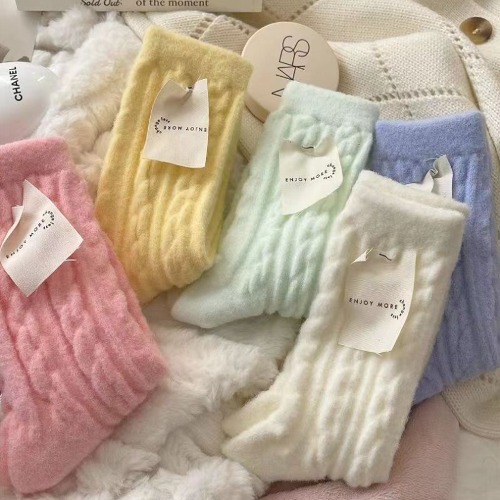 포근한 예쁜색감 파스텔양말 5개세트