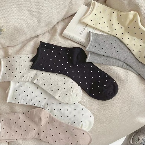 미니도트 무압박 돌돌양말 6개세트