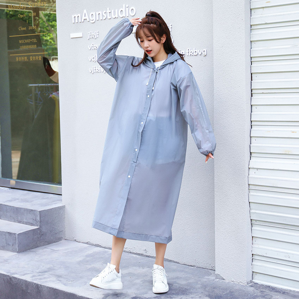 레인보우 여성 EVA 레인코트 우비