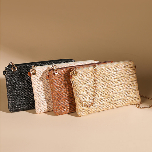 더 심플 골드체인 라탄백