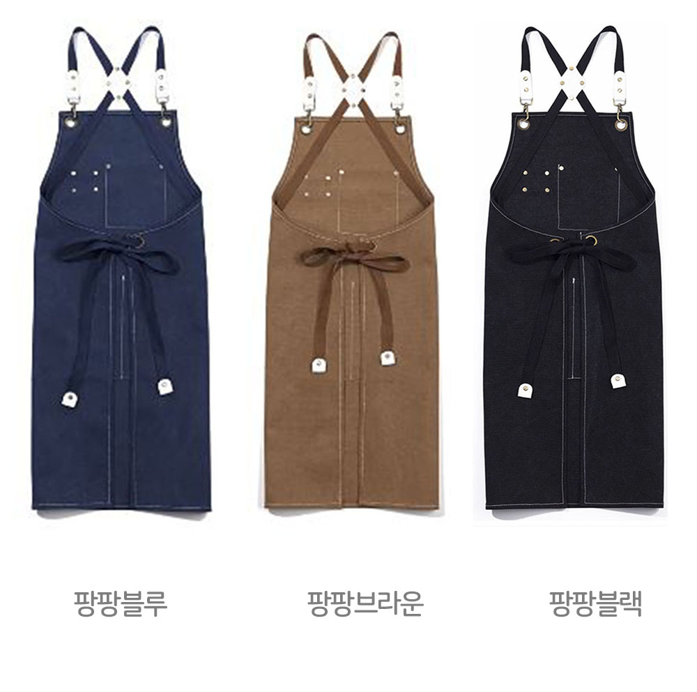 사계절용 데님 캔버스 앞치마 안티 드롭 스트랩
