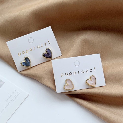 쁘띠하트 자개이어링 2개세트