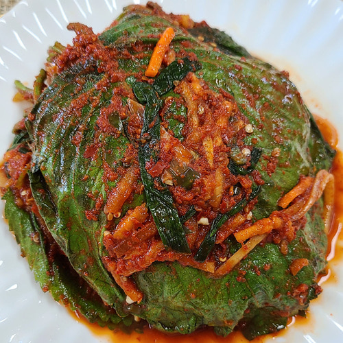 100프로 국내산 전라도 땡초 깻잎김치 500g