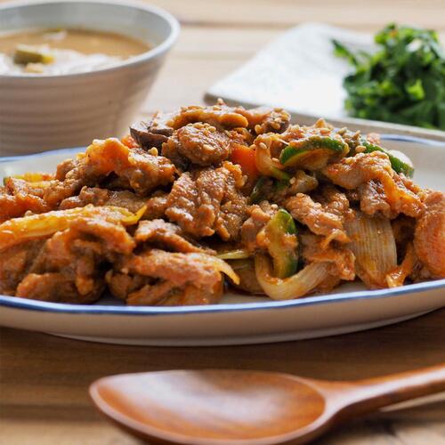 국내산 간장 목살 불고기 500g (야채 1팩 증정)