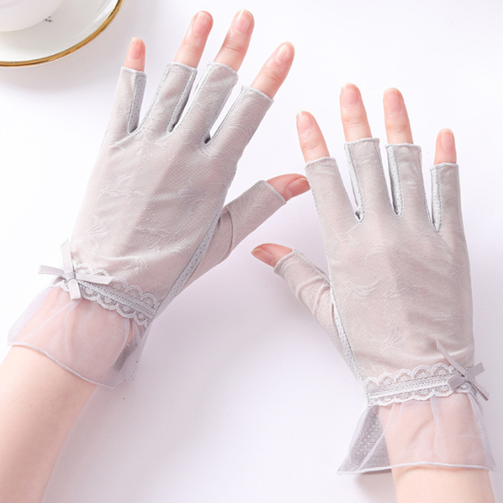 레이스컷팅 자외선 차단 여성장갑