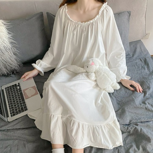 퓨어 화이트원피스잠옷