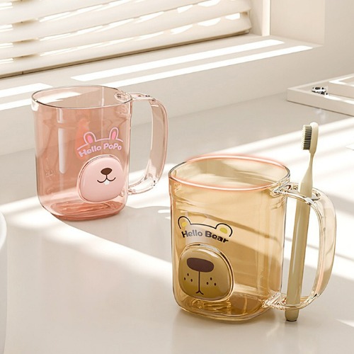 리빙공감 동물 모양 욕실 양치컵 세트 2p