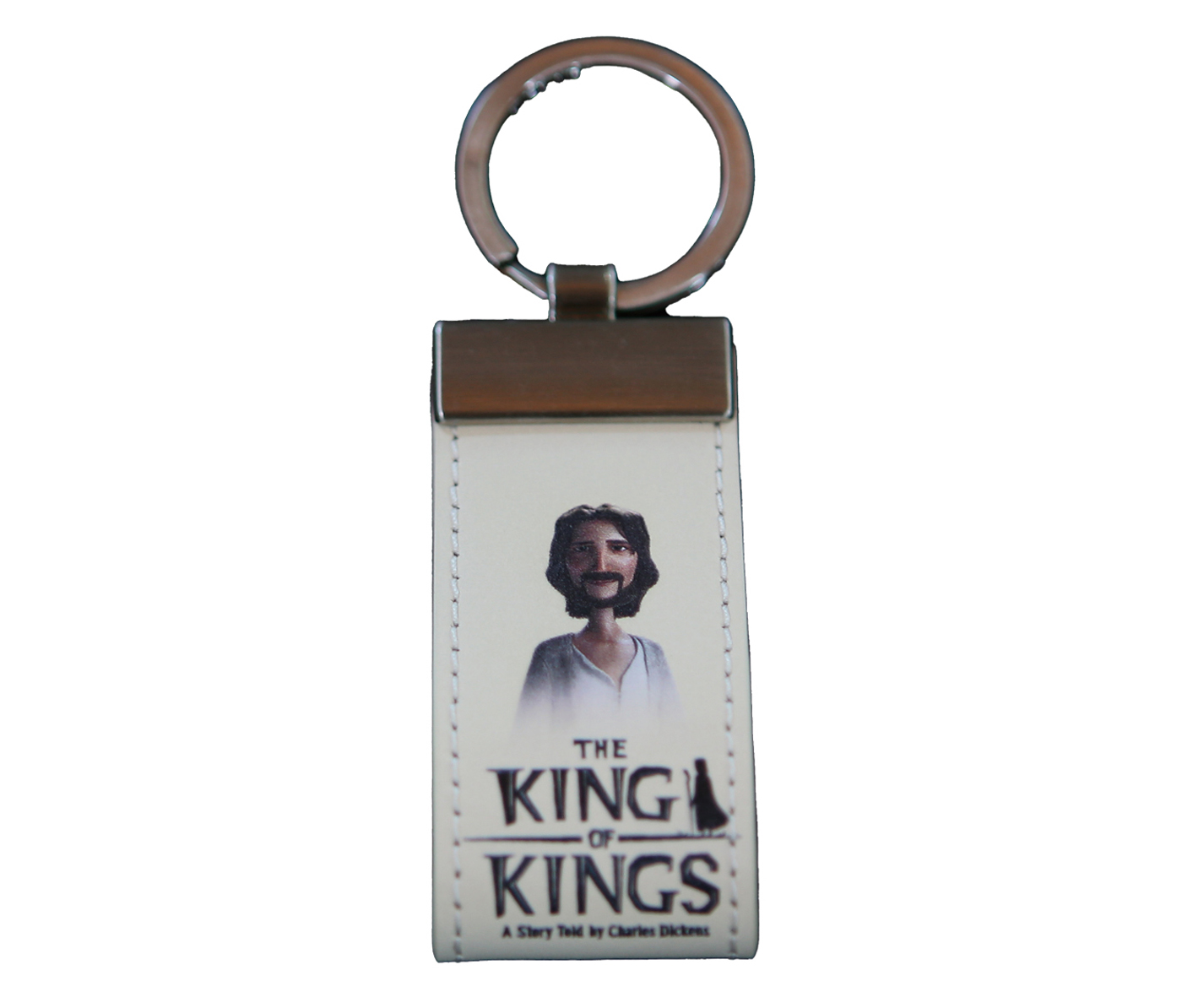 JESUS 이미지 천연 소가죽 키링