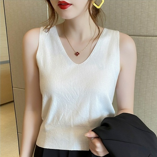 더 심플 브이넥 부드러운 촉감니트