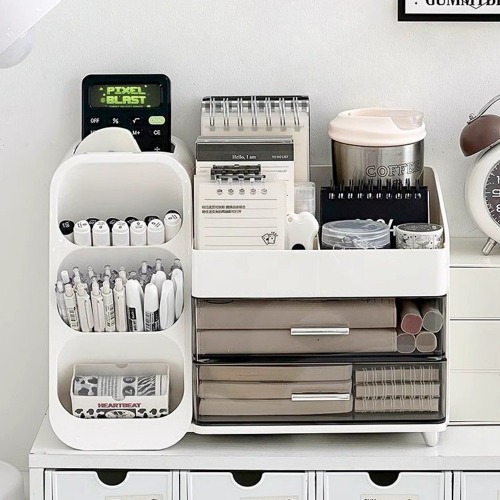 깔끔한 칸칸수납 화장품 정리함 데스크오거나이저