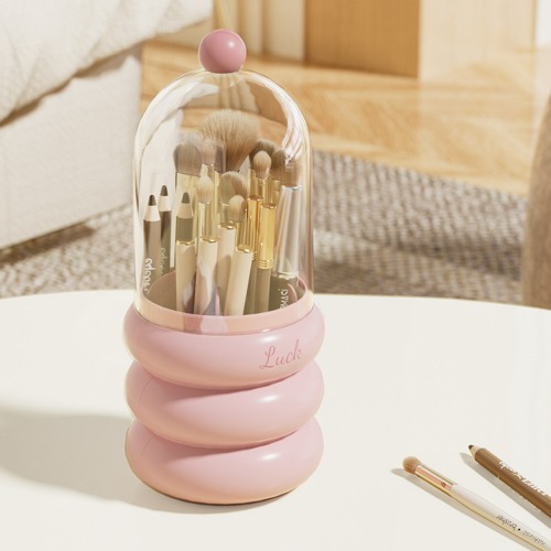 깔끔한 마카롱 메이크업 브러쉬 정리함 필기도구 정리함 먼지차단