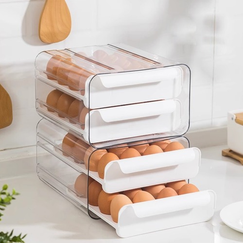 깔끔한 서랍형 계란트레이 2단 보관함 32구