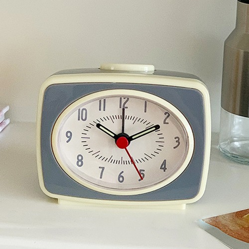 깔끔한 인테리어 레트로 무소음 알람 탁상시계