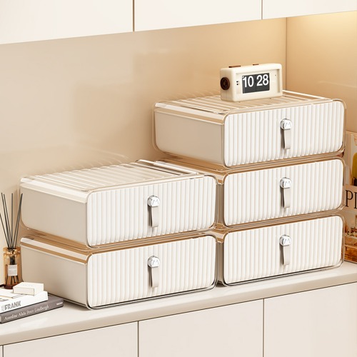 깔끔한 크림슨 적층형 속옷 양말 정리함 수납함