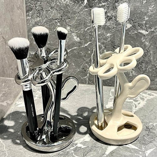 깔끔한 세라믹 플라워 칫솔꽂이 칫솔거치대