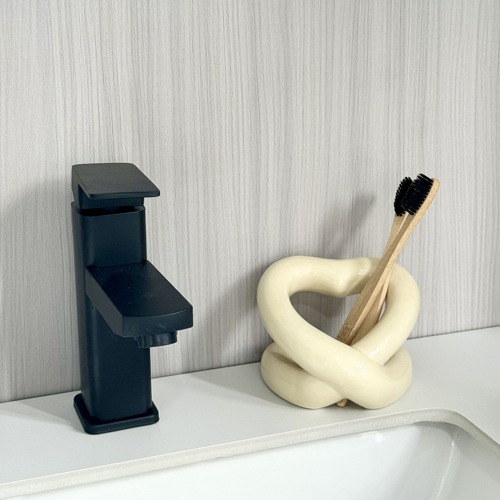 세라믹 라인하트 칫솔보관 꽂이 거치대