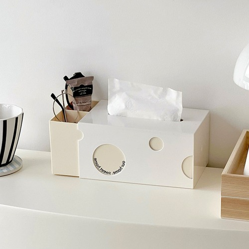 깔끔한 치즈 휴지 케이스 리모컨 거치대 다용도 소품 보관함